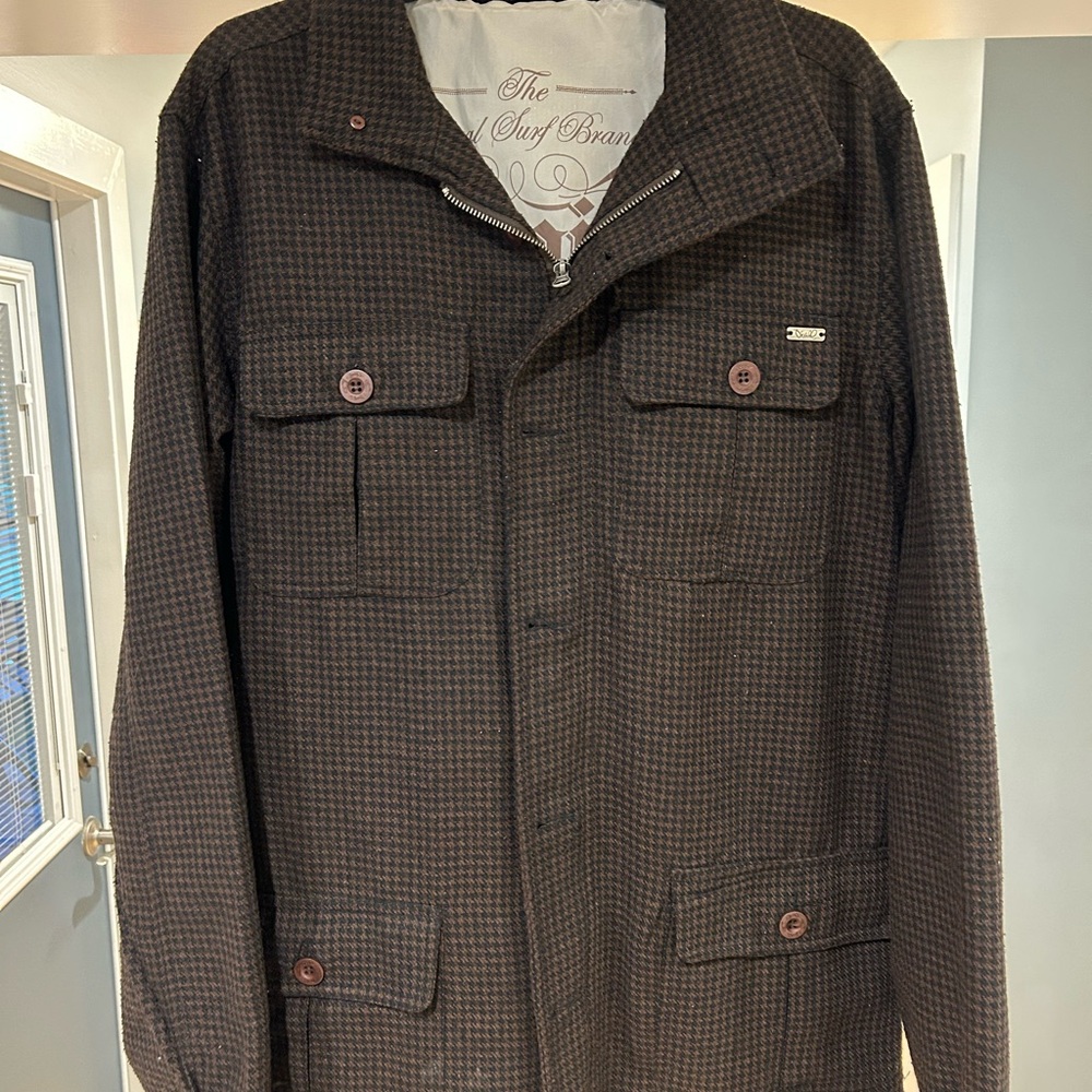 O'Neill Dark Brown Checkered Military Jacket